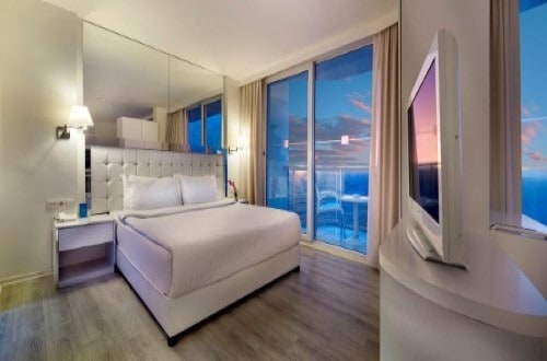 Sea view room at Le Bleu Hotel in Kusadasi, Turkey. Travel with World Lifetime Journeys