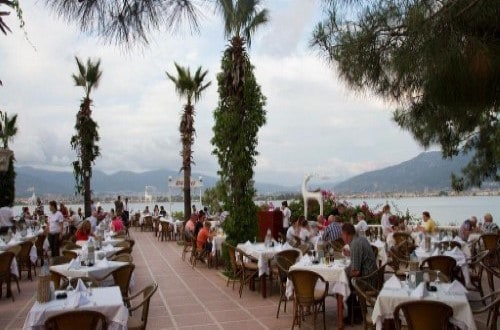 Sea view terrace at Letoonia Club and Hotel in Fethiye, Turkey. Travel with World Lifetime Journeys