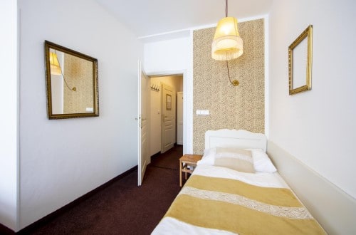 Single room at Hotel Amadeus in Prague, Czech Republic. Travel with World Lifetime Journeys