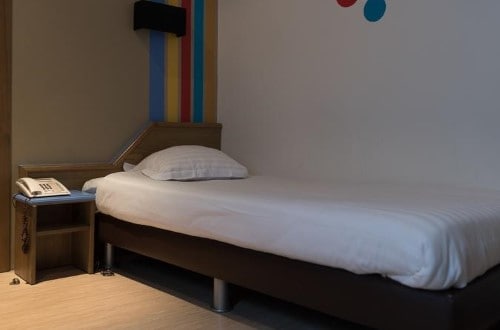 Single room at Hotel Floris Ustel in Brussels, Belgium. Travel with World Lifetime Journeys