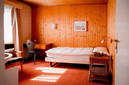 Single room at Hotel Sport Klosters, Switzerland. Travel with World Lifetime Journeys