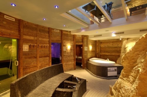 Spa area at Saaserhof Hotel in Saas Fee, Switzerland. Travel with World Lifetime Journeys