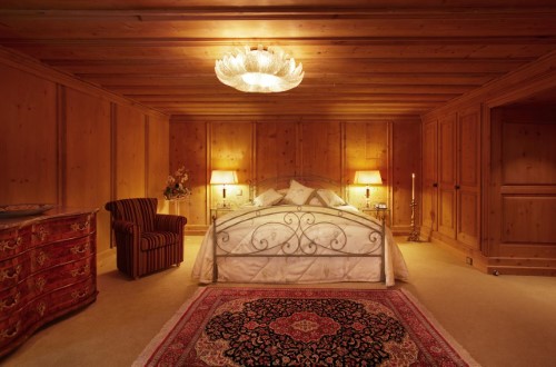 Standard bedroom at Hotel Seehof in Davos, Switzerland. Travel with World Lifetime Journeys