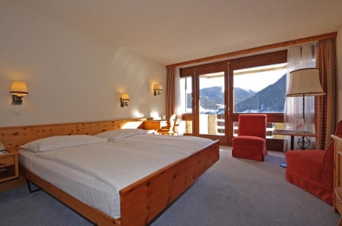 Standard room at Central Sporthotel in Davos, Switzerland. Travel with World Lifetime Journeys