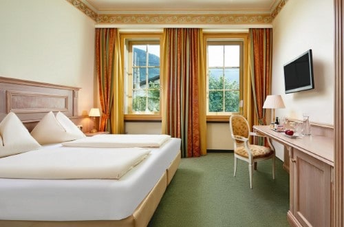 Standard room at Grand Hotel in Zell am See, Austria. Travel with World Lifetime Journeys