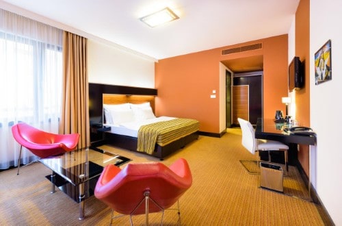 Standard room at Grand Majestic Plaza in Prague, Czech Republic. Travel with World Lifetime Journeys