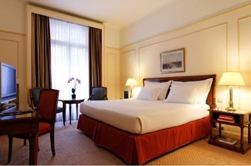 Standard room at Hotel Le Plaza Brussels, Belgium. Travel with World Lifetime Journeys