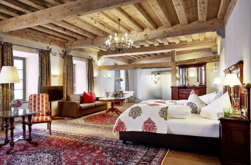 Suite room at Schloss Mittersill Hotel in Kitzbühel, Austria. Travel with World Lifetime Journeys