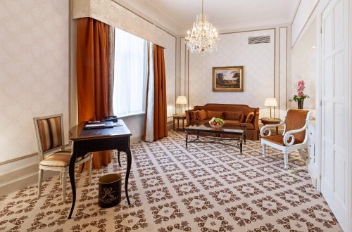 Suite type at Hotel Metropole in Brussels, Belgium. Travel with World Lifetime Journeys