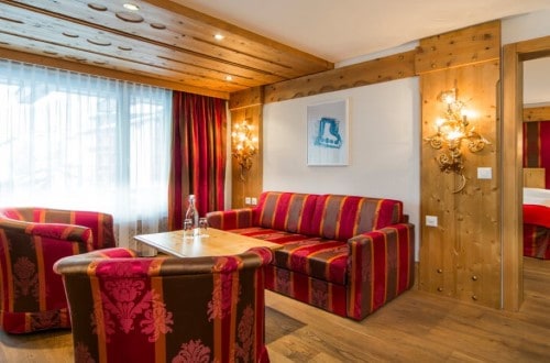 Suite view at Hotel Ferienart Resort & Spa in Saas Fee, Switzerland. Travel with World Lifetime Journeys