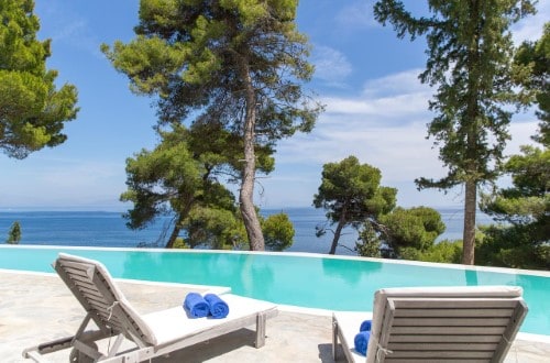 Suite with pool at Corfu Holiday Palace in Corfu, Greece. Travel with World Lifetime Journeys