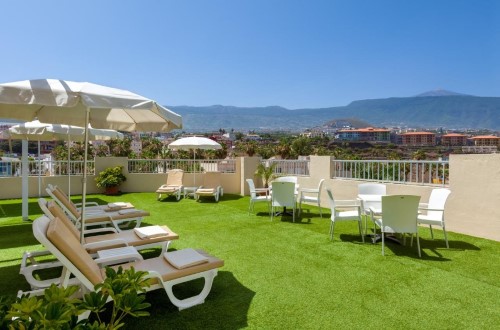 Lovely garden at GF Noelia in Puerto de la Cruz, Tenerife. Travel with World Lifetime Journeys