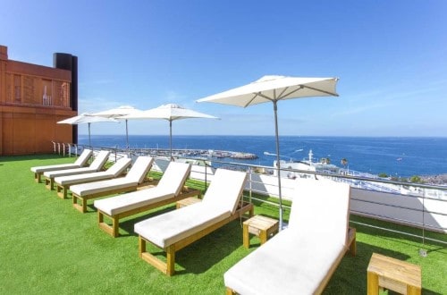 Sun lounges at Be Live Experience La Nina in Costa Adeje, Tenerife. Travel with World Lifetime Journeys