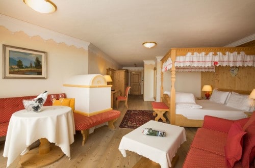 Superior room at Hotel Sassongher in Corvara, Italy. Travel with World Lifetime Journeys