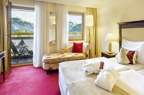 Superior room at Hotel Schloss Lebenberg in Kitzbühel, Austria. Travel with World Lifetime Journeys