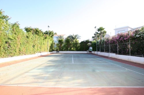 Tennis court at Adelais Bay Hotel in Protaras, Cyprus. Travel with World Lifetime Journeys