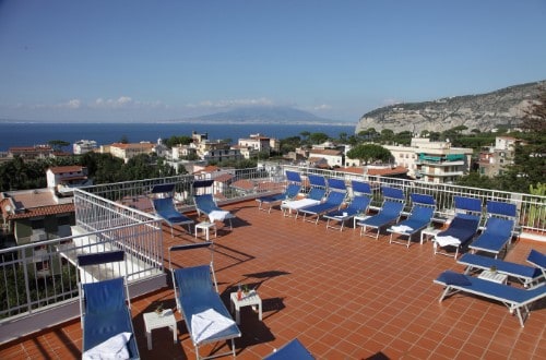 Terrace at Hotel Caravel in Sorrento, Italy. Travel with World Lifetime Journeys