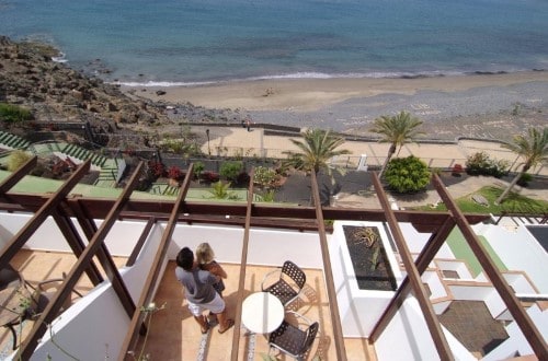 Terrace view at Sandos Papagayo Beach Resort in Playa Blanca, Lanzarote. Travel with World Lifetime Journeys