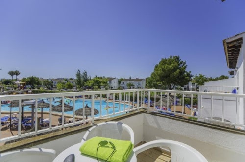 Balcony view at the Sea Club Mediterranean Resort in Alcudia, Mallorca. Travel with World Lifetime Journeys