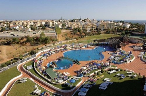 View from room at Paraiso de Albufeira Aparthotel on Algarve coast, Portugal. Travel with World Lifetime Journeys