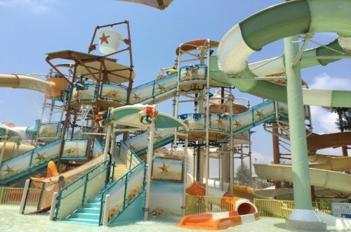 Water slides at Letoonia Golf Resort in Belek, Antalya. Travel with World Lifetime Journeys