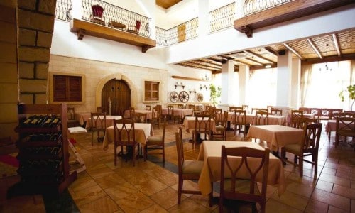 Restaurant at Akteon Holiday Village in Paphos, Cyprus. Travel with World Lifetime Journeys