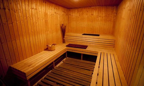 Dry sauna at Akteon Holiday Village in Paphos, Cyprus. Travel with World Lifetime Journeys