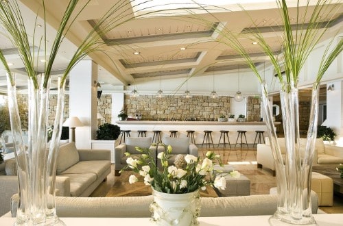 Bar area at Sani Club in Halkidiki, Greece. Travel with World Lifetime Journeys