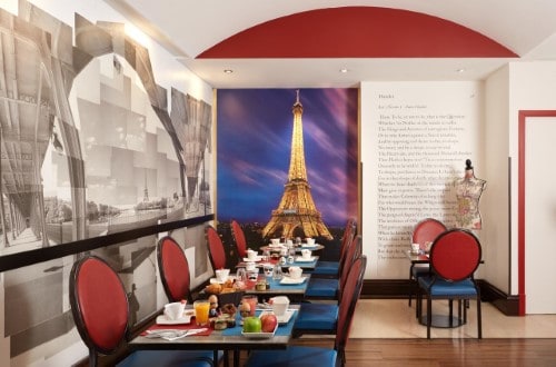 Breakfast room at Hotel Waldorf Trocadero in Paris, France. Travel with World Lifetime Journeys