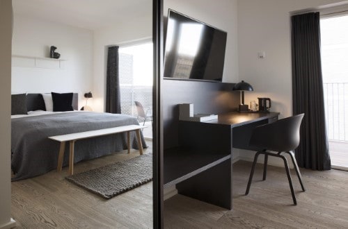 Double room at CPH Studio Hotel in Copenhagen, Denmark. Travel with World Lifetime Journeys