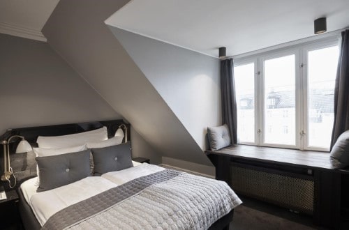 Double room at Hotel Skt. Annae in Copenhagen, Denmark. Travel with World Lifetime Journeys