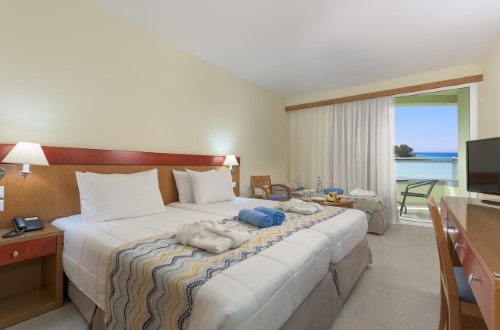 Double room at Avra Beach Hotel in Rhodes Island, Greece. Travel with World Lifetime Journeys