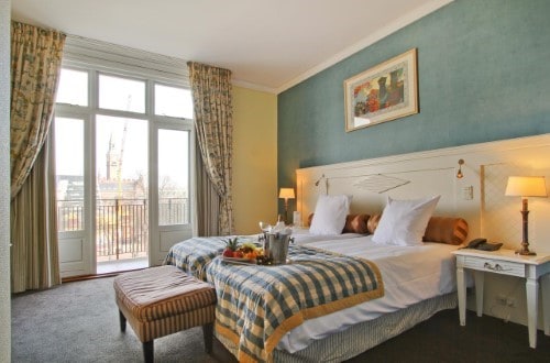 Double room at Copenhagen Plaza in Copenhagen, Denmark. Travel with World Lifetime Journeys