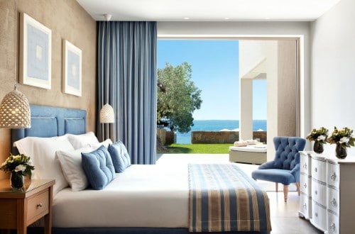 Double room at Ikos Olivia on Halkidiki Peninsula, Greece. Travel with World Lifetime Journeys