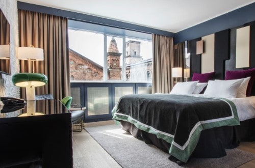 Double room at Skt Petri Hotel in Copenhagen, Denmark. Travel with World Lifetime Journeys