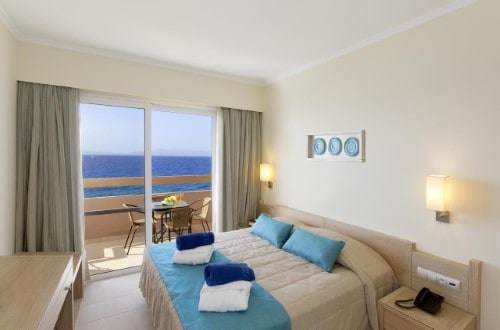 Double room at Sun Beach Resort Complex Hotel in Rhodes, Greece. Travel with World Lifetime Journeys