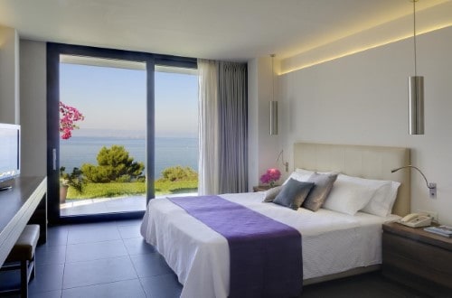 Double room at White Rocks Hotel in Kefalonia, Greece. Travel with World Lifetime Journeys