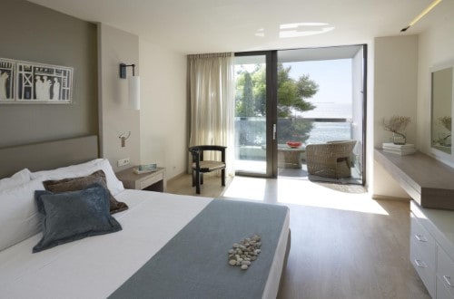 Double room at White Rocks Hotel in Kefalonia, Greece. Travel with World Lifetime Journeys