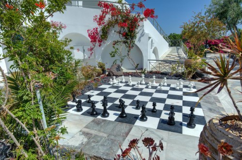 Grounds at Hotel Rivari in Santorini, Greece. Travel with World Lifetime Journeys