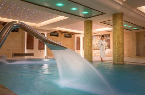 Indoor pool at Lesante Luxury Hotel & Spa in Zakynthos, Greece. Travel with World Lifetime Journeys