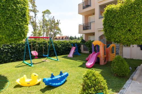 Kids playground at Contesssina Hotel in Zakynthos, Greece. Travel with World Lifetime Journeys