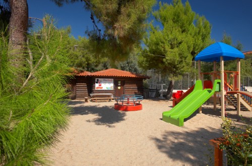 Kids playground at Portes Beach Hotel in Halkidiki, Greece. Travel with World Lifetime Journeys