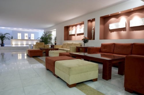 Lounge area at Avra Beach Hotel in Rhodes Island, Greece. Travel with World Lifetime Journeys