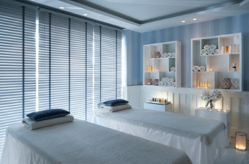 Massage room at Ikos Olivia on Halkidiki Peninsula, Greece. Travel with World Lifetime Journeys