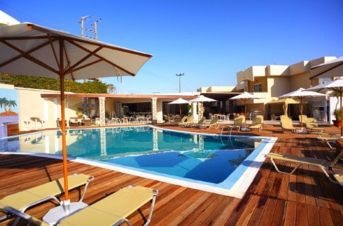 Pool side at Venezia Resort Hotel in Rhodes, Greece. Travel with World Lifetime Journeys