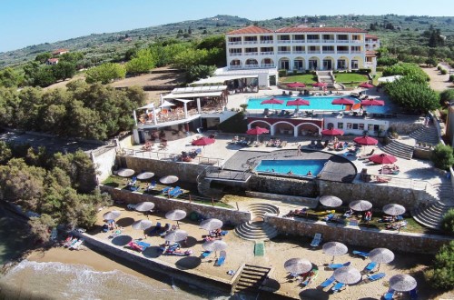 Resort panorama at Tsamis Zante Hotel & Spa in Zakynthos, Greece. Travel with World Lifetime Journeys