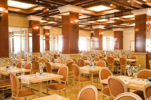 Restaurant at Lindos Imperial Resort on Rhodes Island, Greece. Travel with World Lifetime Journeys