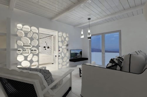 Suite at Mediterranean White Hotel in Santorini, Greece. Travel with World Lifetime Journeys