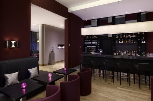 Bar area at DoubleTree by Hilton in Oradea, Romania. Travel with World Lifetime Journeys