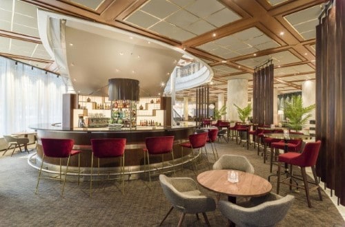 Bar area at Radisson Blu Plaza Hotel in Oslo, Norway. Travel with World Lifetime Journeys